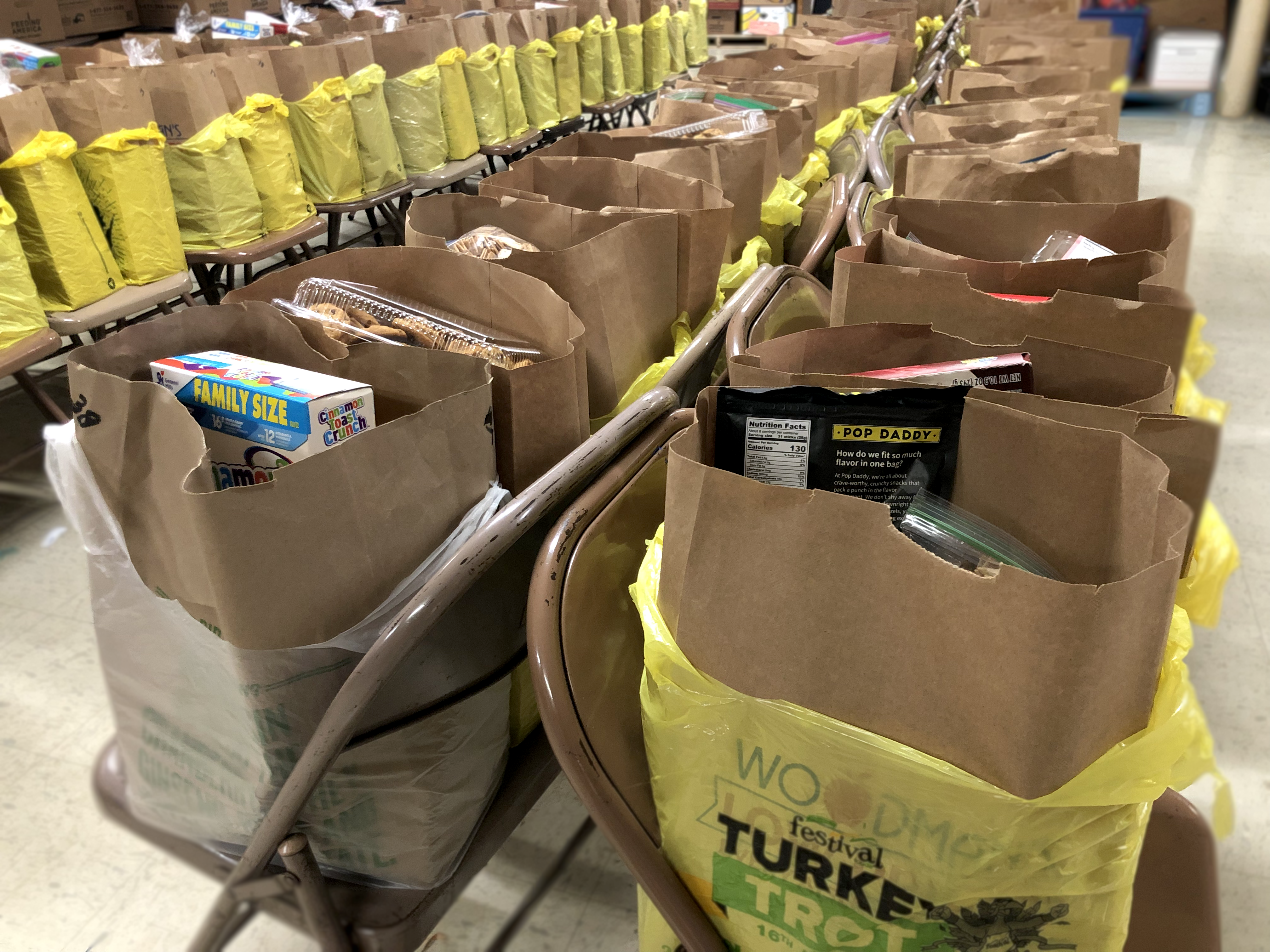 Volunteers serving community members